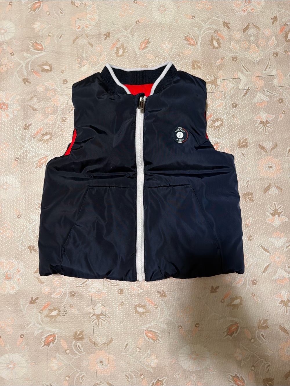 Jacadi Paris Reversible Navy Quilted Puffer Vest